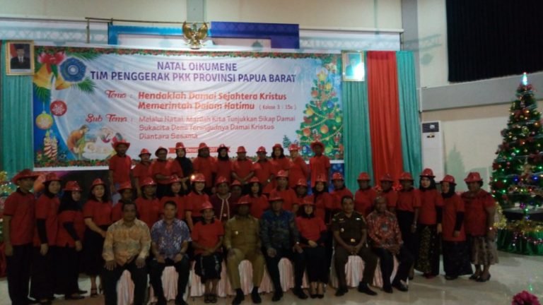 Perayaan Natal Oikumene yang digelar Tim Penggerak PKK Provinsi Papua Barat. Natal PKK PB