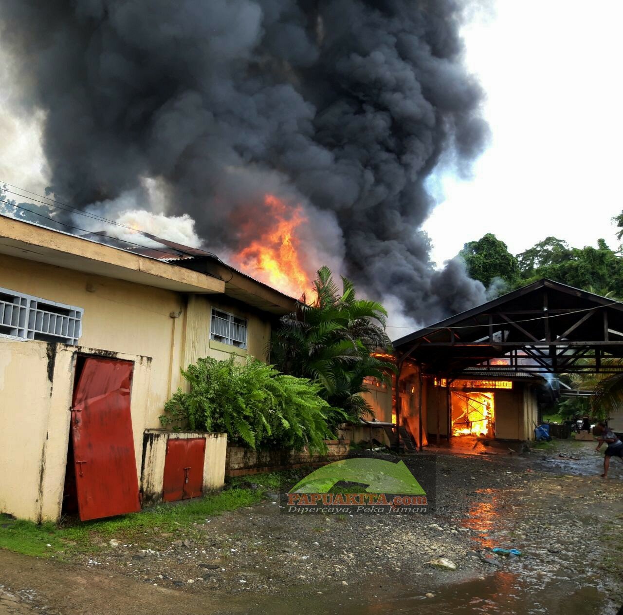 Pabrik PT GMP terbakar Akwafa