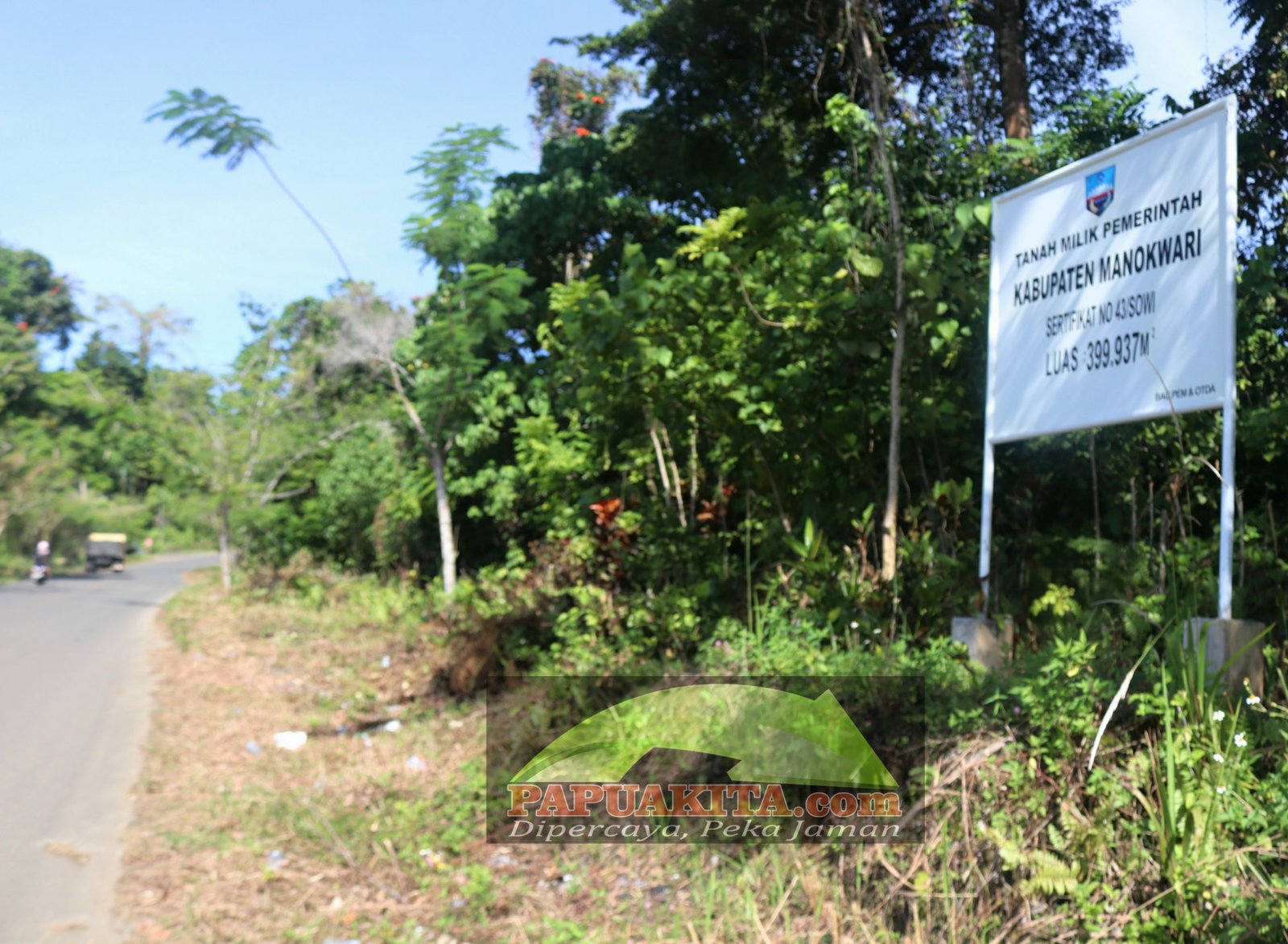 plang informasi tanah milik pemda Okupasi lahan pemda