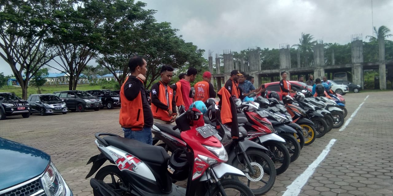 Anggota Oke Jack Manokwari usai mengikuti lauching. Ojek Online ini resmi beroperasi sejak Jumat 22 Maret 2019. Layanan Oke Jack Manokwari
