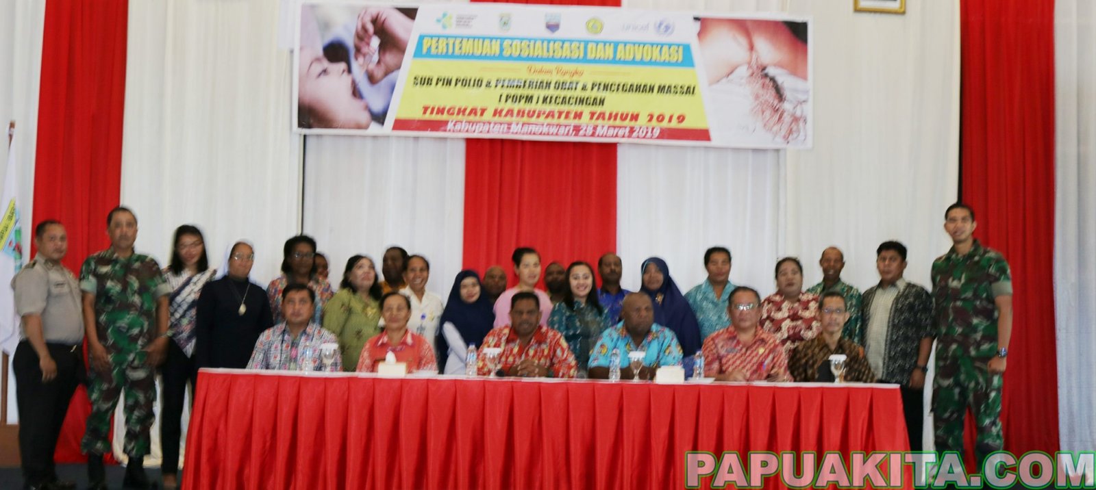 Peserta Sosialisasi dan Advokasi Sub PIN Polio dan POPM Filariasis dan Kecacingan tahun 2019 di Kabupaten Manokwari Sub PIN Polio dan POPM