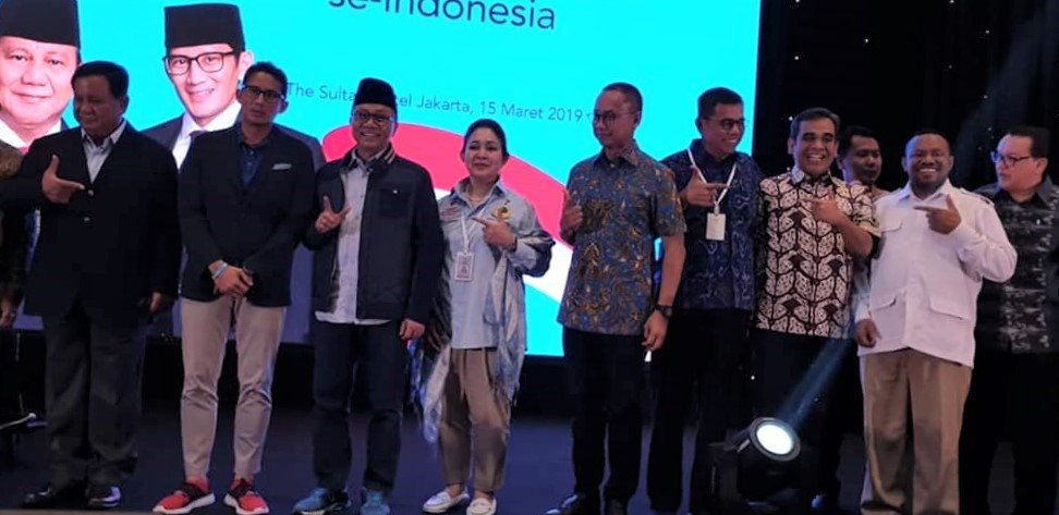 pertemuan juru kampanye nasional Prabowo-Sandi bersama pimpinan partai koalisi di Jakarta Prawbowo-Sandi