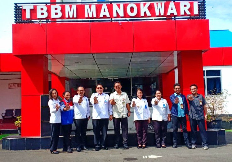 Kunjungan Kepala BNNP PB bersama rombongan di Terminal Bahan Bakar Minyak (TBMM) PT Pertamina Manokwari BNNP Papua Barat