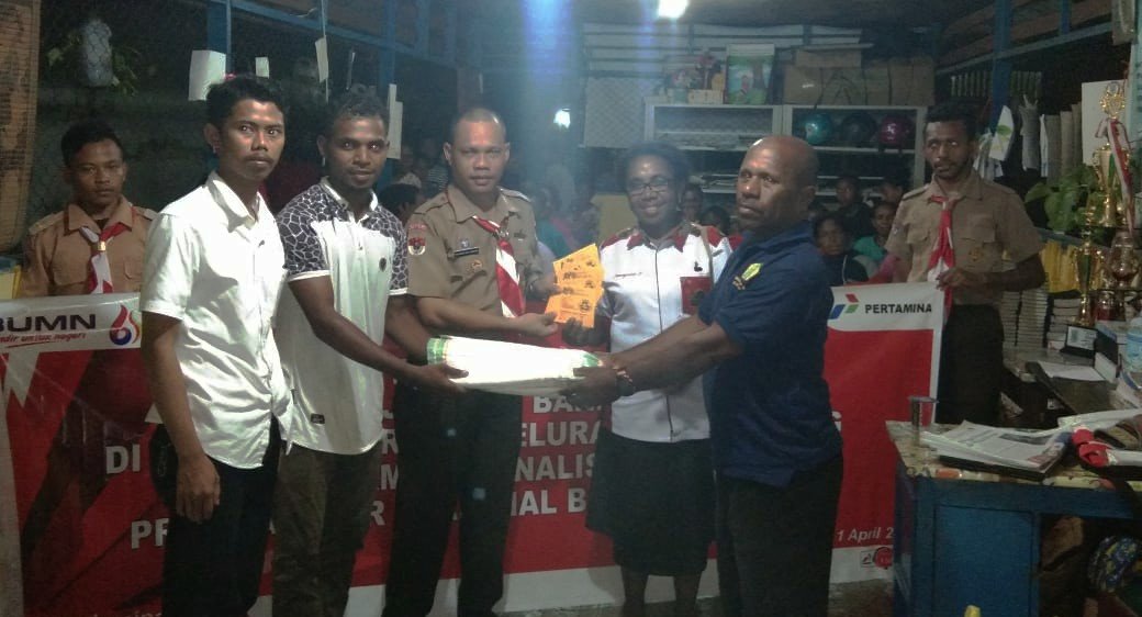 Sosialisasi PHBS di Kampung Biryosi oleh PT Pertamina MOR VIII dan Bank Sampah UKM Pramuka Unipa Kampung Biryosi