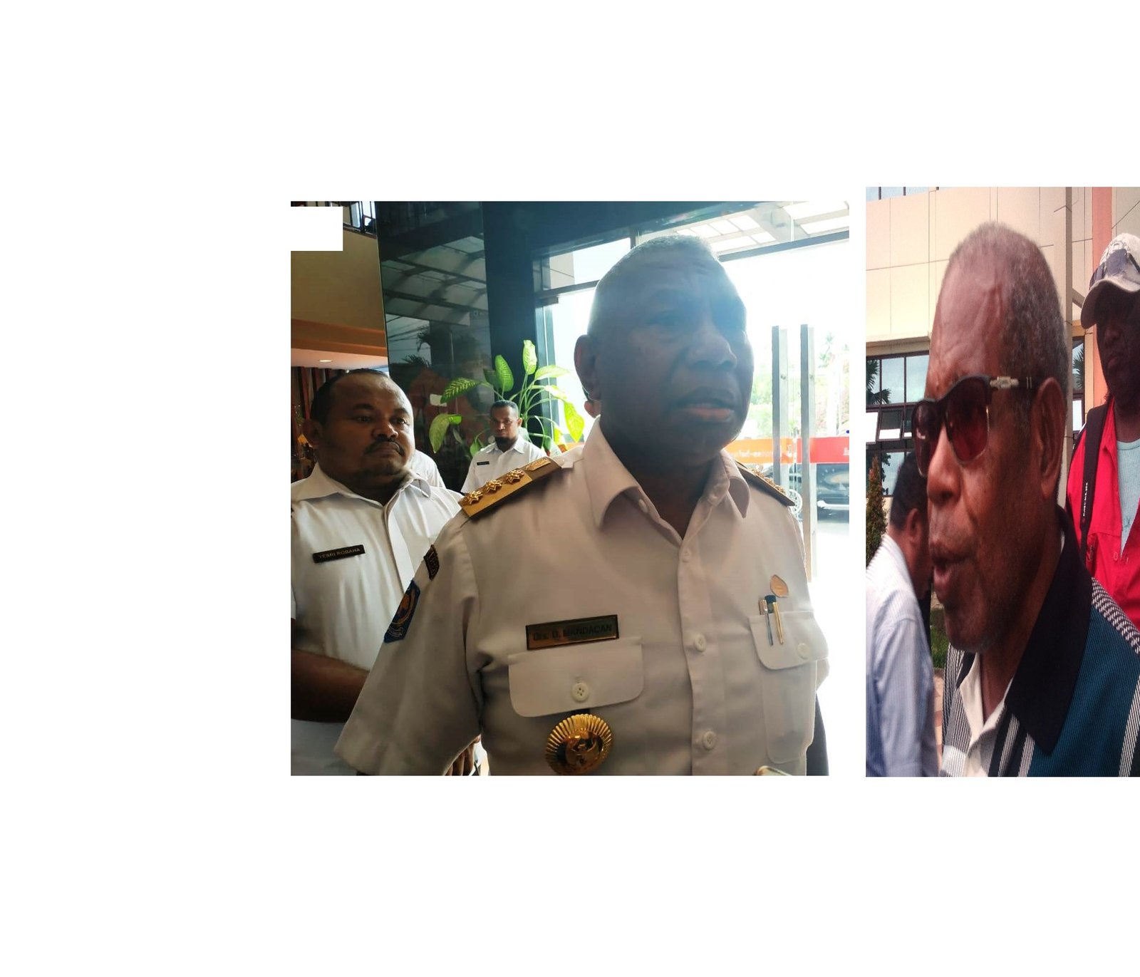 Kiri-kanan. Gubernur Papua Barat, Dominggus Mandacan dan Obet Ayok, Caleg DPR RI asal Partai Nasdem. Nasdem Papua Barat