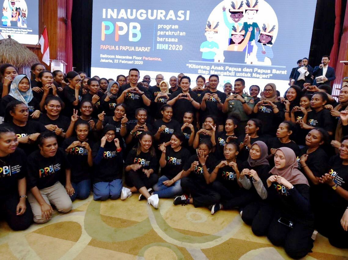 Acara bertajuk Kitorang Anak Papua Siap Mengabdi Untuk Negeri di Kantor Pusat Pertamina, di Jakarta.