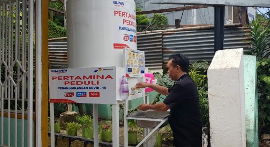 Tando air bantuan PT Pertamina MOR VIII. Pertamina menambah jumlah bantuan tandon air di Jayapura, Papua