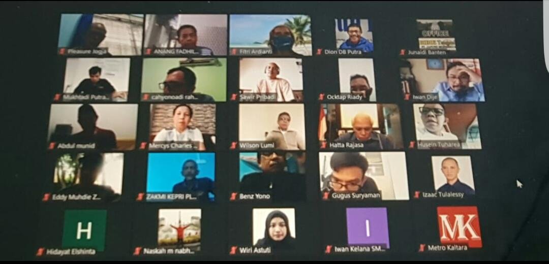 Rapat pleno SMSI via aplikasi Zoom, Jumat, 5 Juni 2020.
