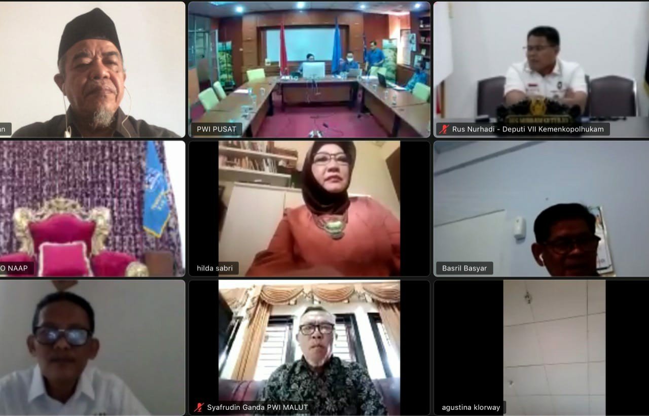 Forum web seminar yang diadakan PWI Pusat mengambil tema ‘Menyikapi Berakhirnya Otonomi Khusus di Provinsi Papua dan Papua Barat 2021.