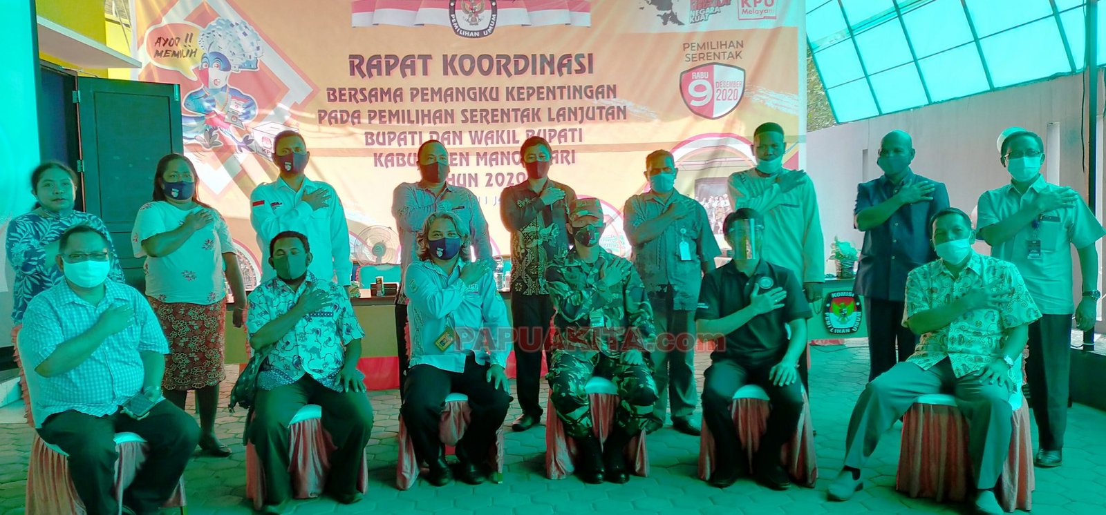 Rapat koordinasi bersama pemangku kepentingan pada pemilihan serentak lanjutan Bupati dan Wakil Bupati Manokwari Tahun 2020.