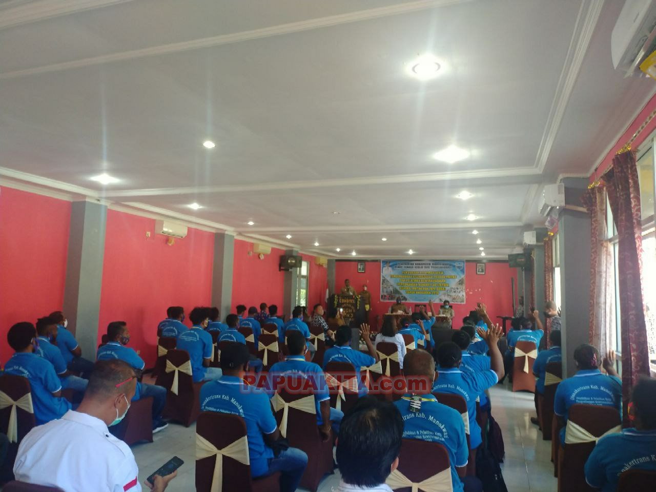 Peserta pelatihan yang digelar oleh Dinas Ketenagakerjaan dan Transmigrasi Kabupaten Manokwari.