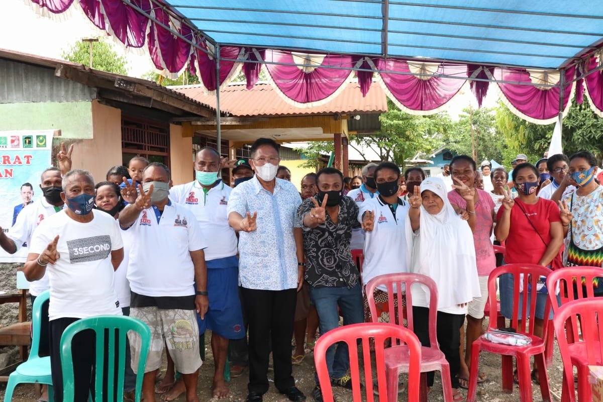 Kandidat Wakil Bupati Manokwari, Edi Budoyo bertatap muka dengan warga Kampung Bouw