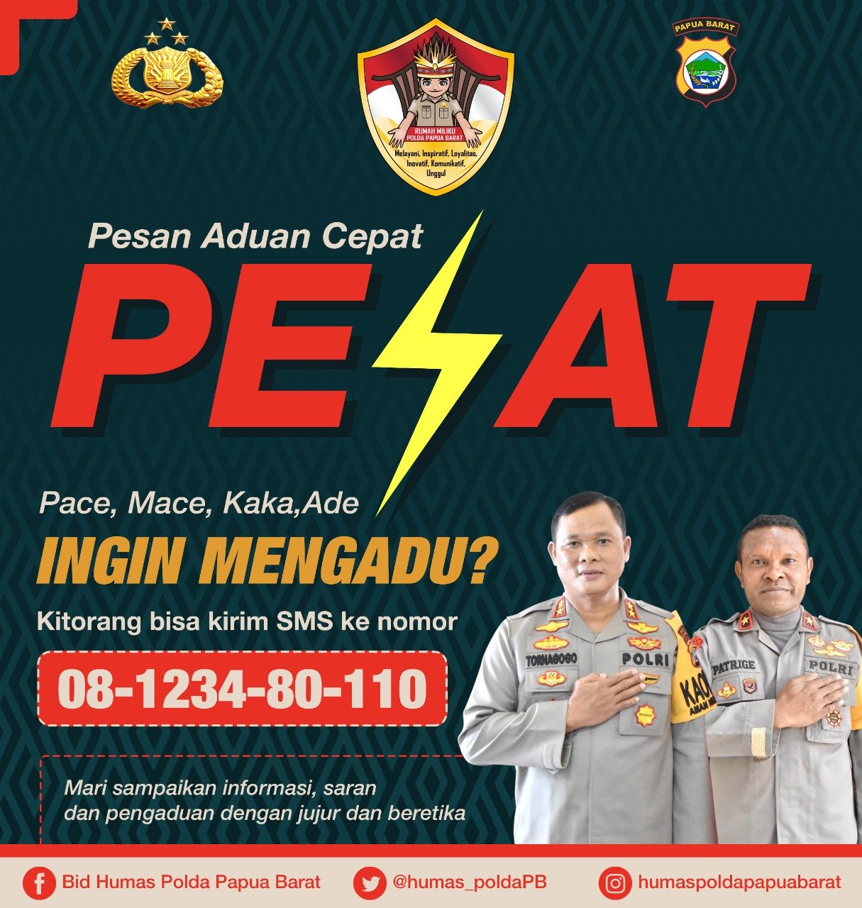 Informasi layanan SMS Gateway Polda PB