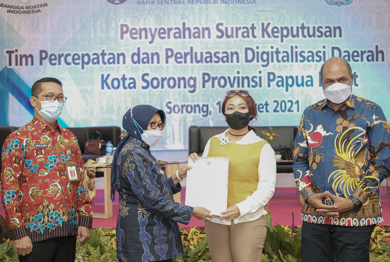 Pengukuhan Tim Percepatan dan Perluasan Digitalisasi Daerah (TP2DD) Kota Sorong