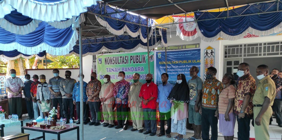 Konsultasi Publik Pengadaan Tanah Bandara Domine I.S Kijne digelar di Kampung Dotir, Distrik Wasior, Kabupaten Teluk Wondama