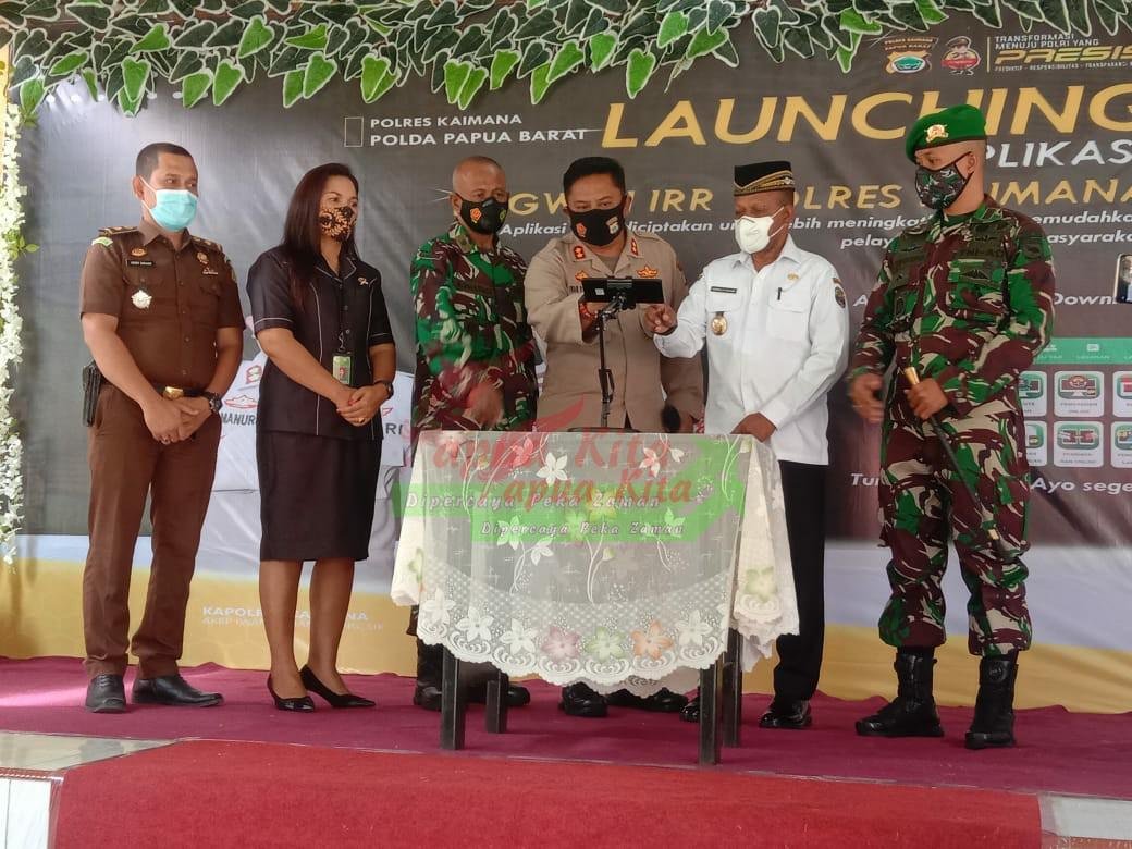 Peluncuran aplikasi Bugwen IRR oleh Polres Kaimana