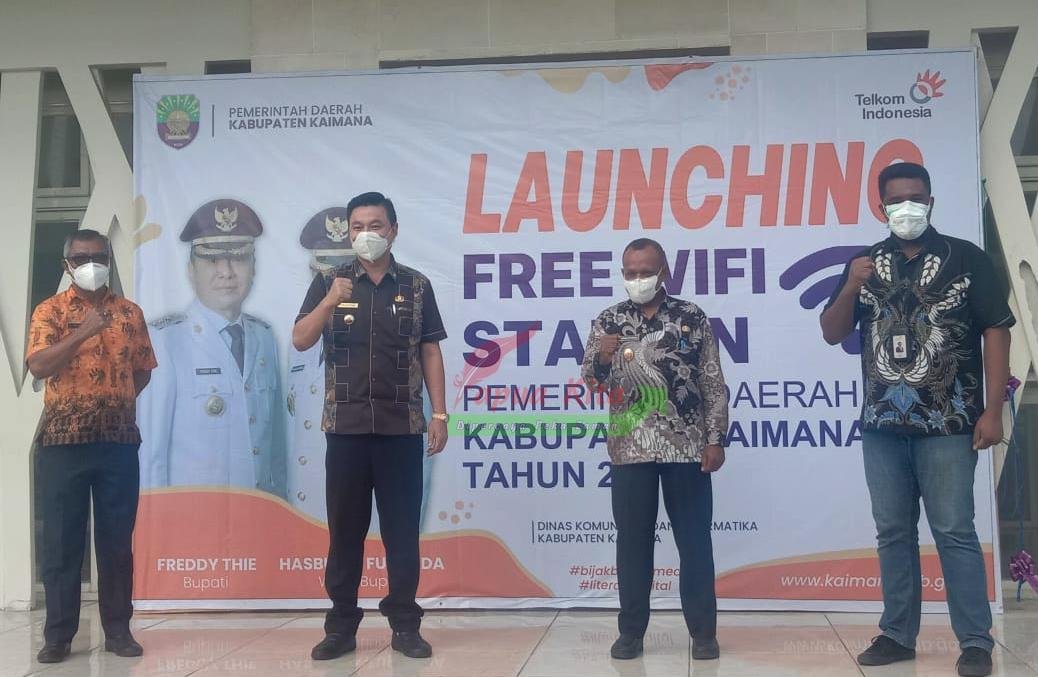 Launching WiFi gratis di Kabupaten Kaimana. Satu dari 19 program aksi TERKABUL saat kampanye politik telah direalisasikan bagi masyarakat di daerah itu.