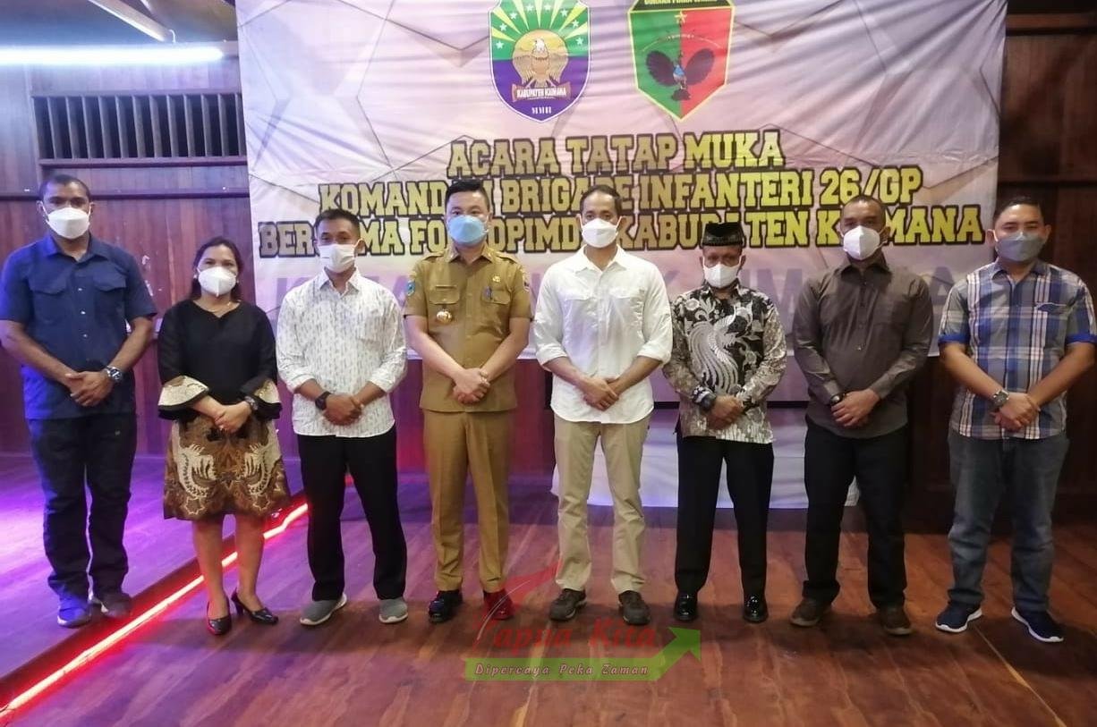 Acara tatap muka Danbrigif 26 dengan forkopimda kabupaten Kaimana