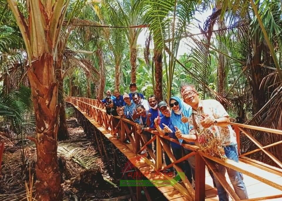 Gubernur Jawa Barat Ridwan Kamil saat berada di wisata alam hutan sagu, Kampung Yoboi, Jayapura.