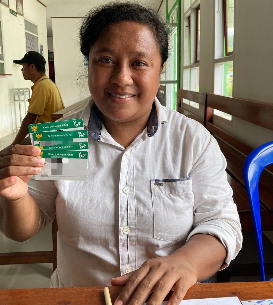 Maria, salah seorang peserta JKN yang merasakan langsung manfaat layanan BPJS Keliling