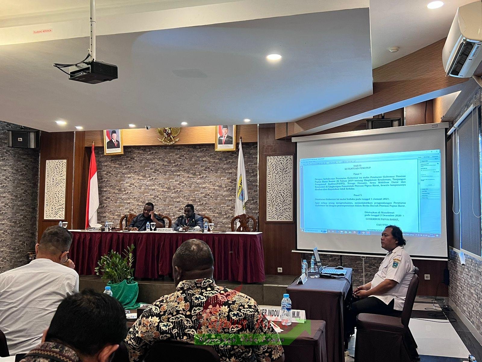 Rapat internal DPR Papua Barat terkait upaya revisi Pergub 43 Tahun 2020