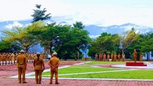 Suasana apel gabungan ASN di Pemprov Papua Barat